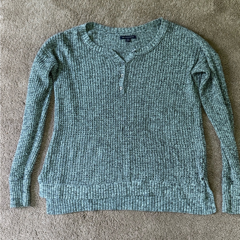 American Eagle Outfitters Women's Gray Crewneck Sweater